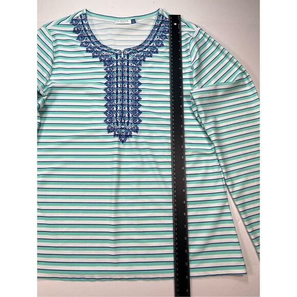 Cabana Life Stretch 1/2 Zip Long Sleeve Rashguard Embroidered Size Extra Large - Picture 6 of 12